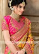 Patola Style Yellow Designer Saree